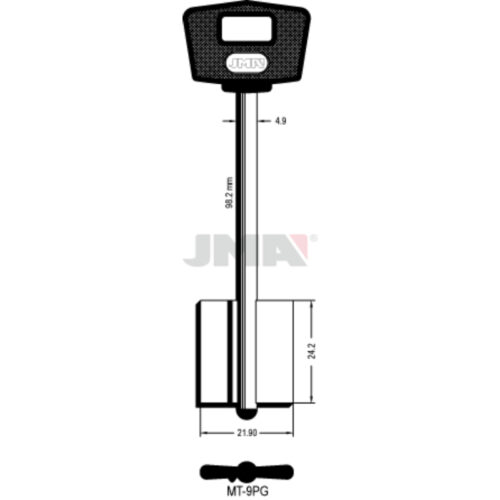 Chei Aripa Alama Plastic Negru MT-9.PG